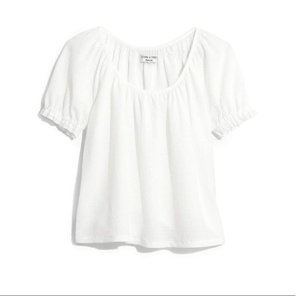 Madewell Tops - Madewell size small white peasant top nwt
